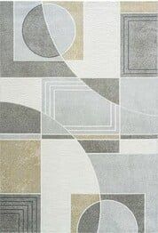 Dynamic Rugs POLARIS 46012-6191 Ivory and Grey and Gold